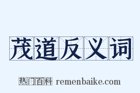 茂道反义词是什么意思的图片